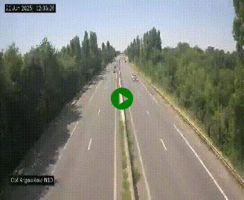 Webcam routière à la fin de la N10, en périphérique ouest d'Angouleme, proche de la jonction avec l'A10