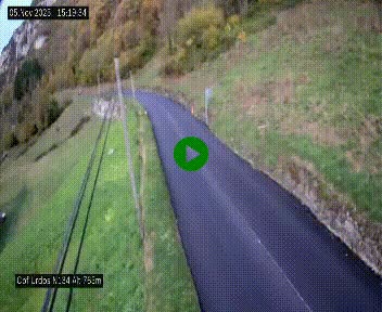 Webcam dans les Pyrénées Atlantique au niveau du col d'Urdos et du fort du Pourtalet sur la N134, en direction du Col et du tunnel du Somport, à 765 mètres d'altitude