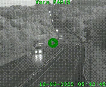 Caméra routière sur l'autoroute A20 à Bessines-sur-Gartempe. Vue orientée vers Paris