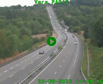 Caméra routière sur l'autoroute A20 à Bessines-sur-Gartempe. Vue orientée vers Paris
