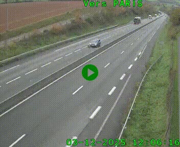 Caméra routière sur l'autoroute A20 à Saint-Hilaire-Bonneval, au sud de Limoges. Vue orientée vers Paris