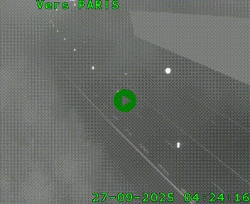 Caméra routière sur l'autoroute A20 à Saint-Pardoux-l'Ortigier, à la jonction avec l'A89. Vue orientée vers Paris