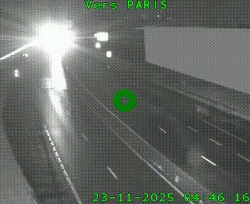 Caméra routière sur l'autoroute A20 à Brive-la-Gaillarde, à la jonction avec l'A89. Vue orientée vers Paris