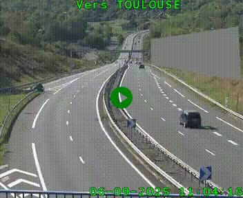 Caméra routière sur l'autoroute A20 à Noailles, en périphérie de Brive-la-Gaillarde. Vue orientée vers Toulouse