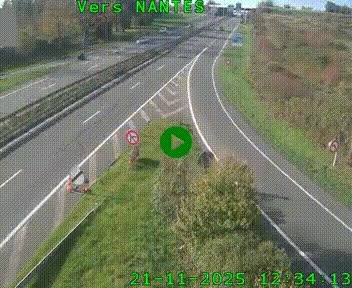 Webcam N147 au nord de Poitiers et à la jonction avec la A10