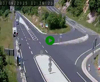 Webcam routière sur la N122 au niveau du Tunnel du Lioran. Vue de l'entrée côté Aurillac.