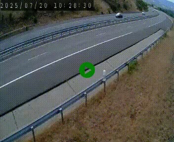 Caméra autoroutière France - A75, Engayresque, entre Millau et Séverac-le-Chateau, en direction de Montpellier