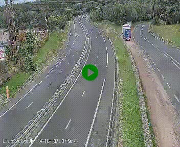 Caméra autoroute A75 à hauteur du col du rocher blanc en direction de Montpellier