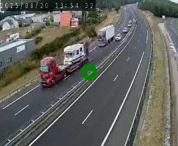 Caméra autoroute A75 à hauteur du col du rocher blanc en direction de Montpellier