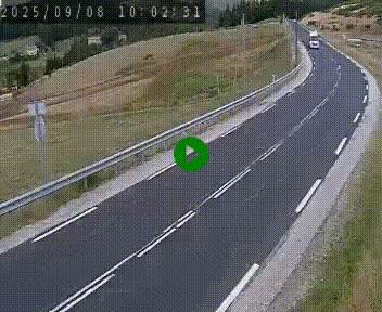 Webcam routière au niveau du col de la Chavade en Ardèche, sur la N102 à 1266 mètres d'altitude