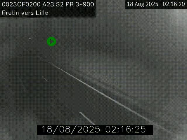 Webcam autoroute A23 à hauteur de Fretin. Vue orientée vers Lille