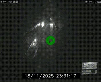 Webcam sur la N165 après le Pont de l'Iroise, à l'entrée de Brest