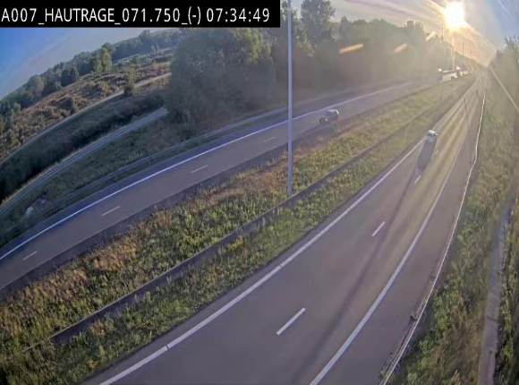 Webcam autoroute Belgique - Hautrage - E19 - BK 71.7
