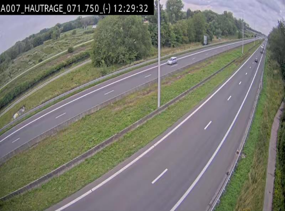 Webcam autoroute Belgique - Hautrage - E19 - BK 71.7