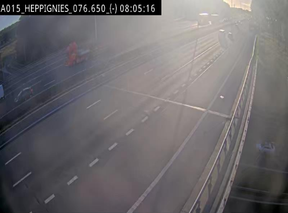 Webcam autoroute Belgique - Heppignies - E42 direction Namur - BK 76.4
