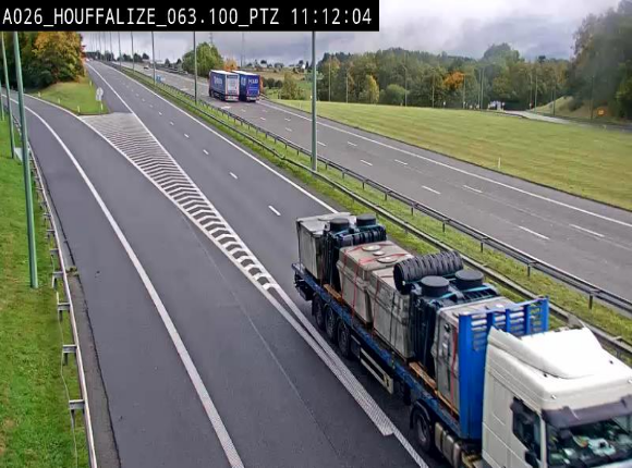 Caméra autoroute Belgique - Houffalize, E25 direction Liège