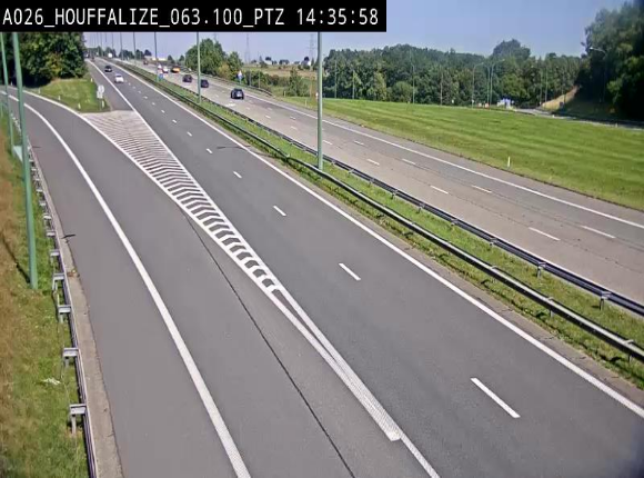 Caméra autoroute Belgique - Houffalize, E25 direction Liège