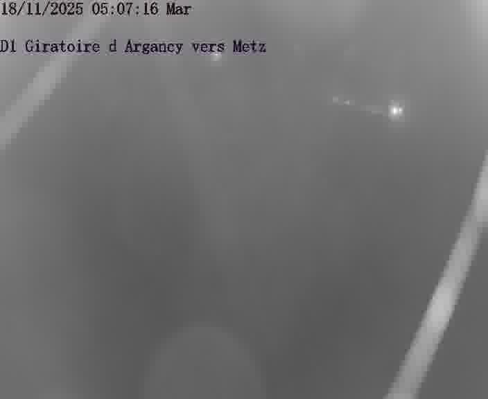 Webcam installée le long de D1 (France) à Argancy, pointée vers Metz, utile pour suivre précisément les conditions de trafic.