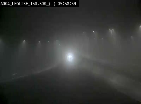 Webcam E411 dans la Côte de Léglise. Vue orientée vers Bruxelles