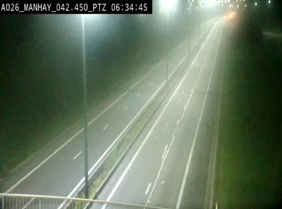 Webcam autoroute A26/E25 à hauteur de Manhay, à la jonction avec la N651 en direction de Liège - BK 42.4