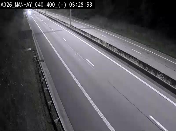Webcam autoroute A26/E25 à hauteur de Manhay, après la jonction avec la N651 en direction de Liège - BK 40.4