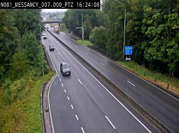 Webcam sur la N81 (E411) à hauteur du Cora Messancy. Vue orientée vers Arlon