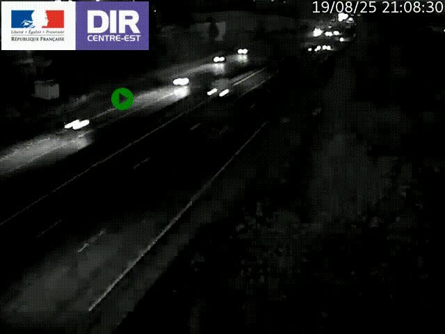 Caméra de circulation à Saint-Priest à la jonction entre l'A43 et l'A46 en direction de Marseille