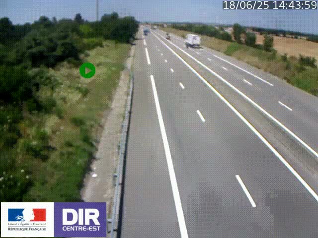 Webcam sur le contournement de Valence, sur la Nationale 7, à la jonction avec la N532, caméra orientée vers Grenoble