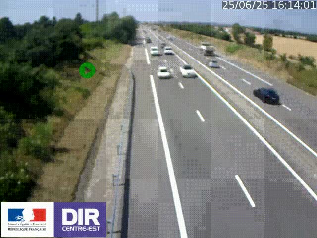 Webcam sur le contournement de Valence, sur la Nationale 7, à la jonction avec la N532, caméra orientée vers Grenoble