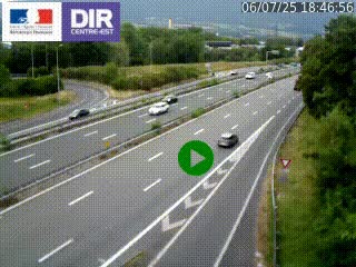 Webcam sur la Nationale 201 à hauteur de la sortie Chambéry-Nord, avant à la jonction entre l'A41 et l'A43, en direction de Lyon