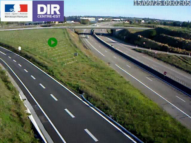 Webcam sur le contournement de Valence, sur la Nationale 7, caméra orientée vers Lyon