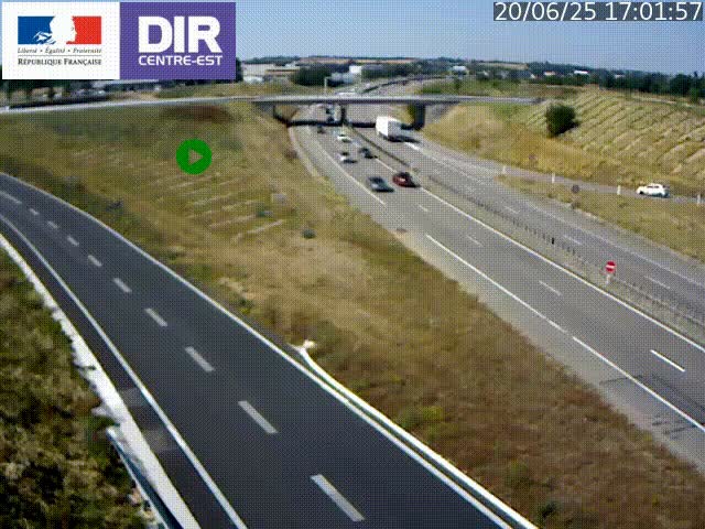 Webcam sur le contournement de Valence, sur la Nationale 7, caméra orientée vers Lyon