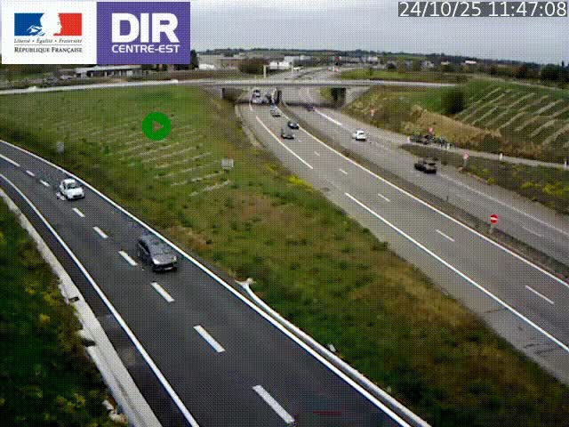 Webcam sur le contournement de Valence, sur la Nationale 7, caméra orientée vers Lyon