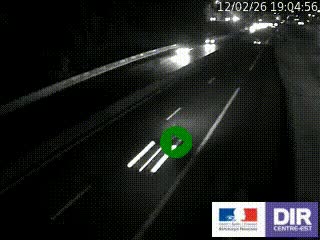 Caméra autoroutière sur l'A47 à hauteur de Givors, a proximité de Lyon. La webcam est orientée vers Lyon