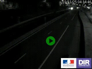 Caméra autoroutière sur l'A47 à hauteur de Givors, a proximité de Lyon. La webcam est orientée vers Lyon