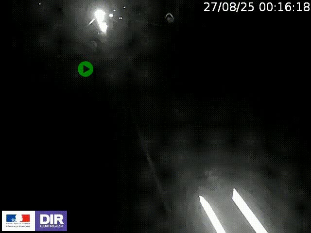 Webcam à Bron sur l'A43 à la jonction avec le boulevard périphérique de Lyon (D383). Vue orientée vers Lyon