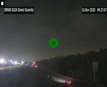 Webcam routière sur N338 à hauteur de Grand-Quevilly en périphérie de Rouen. Vue orientée vers Rouen