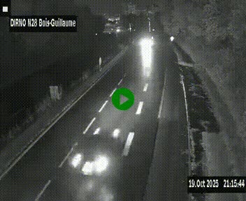 Webcam routière à hauteur de Bois-Guillaume en périphérie de Rouen. Vue orientée vers Rouen