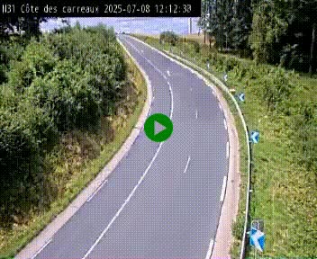 Webcam en haut de la Côte des Carreaux sur la N31 à Avesnes-en-Bray. Vue orientée vers Rouen