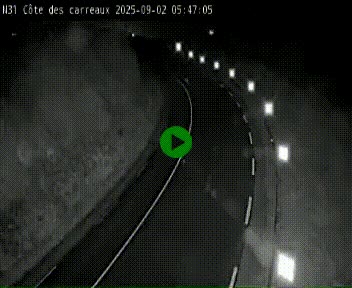 Webcam en haut de la Côte des Carreaux sur la N31 à Avesnes-en-Bray. Vue orientée vers Rouen