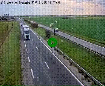 Webcam à hauteur de Vert-en-Drouais sur la N12, en périphérie de Dreux. Vue orientée vers Alençon