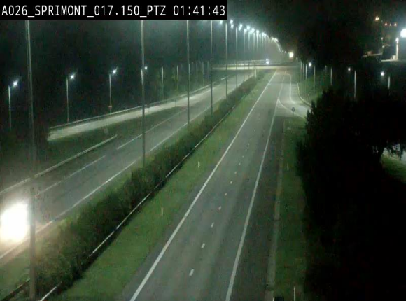 Webcam A26 (E25) à Sprimont, sur l'autoroute entre Liège et Arlon. Vue orientée vers le Luxembourg