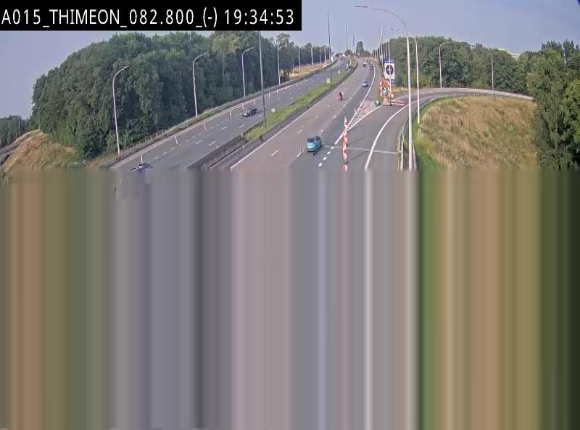 Caméra trafic Belgique - Thiméon - E42, jonction avec A54 (E420) direction La Louvière/Charleroi - BK 82.82
