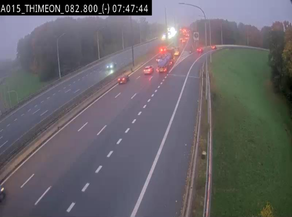 Caméra trafic Belgique - Thiméon - E42, jonction avec A54 (E420) direction La Louvière/Charleroi - BK 82.82