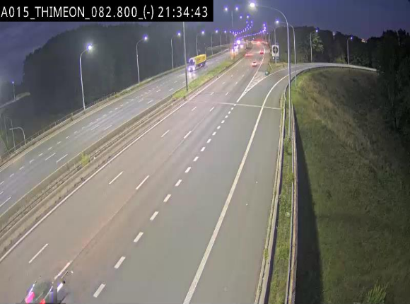Caméra trafic Belgique - Thiméon - E42, jonction avec A54 (E420) direction La Louvière/Charleroi - BK 82.82