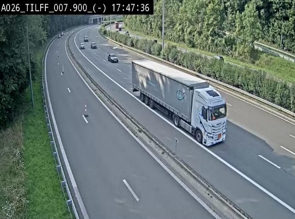 Webcam autoroute A26/E25 à Esneux, en Belgique en direction Luxembourg - BK 7.9