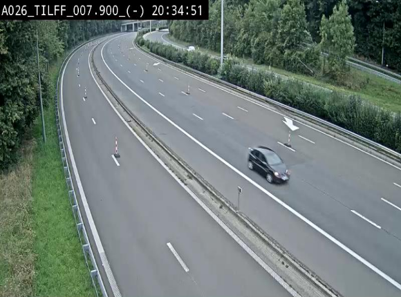 Webcam autoroute A26/E25 à Esneux, en Belgique en direction Luxembourg - BK 7.9