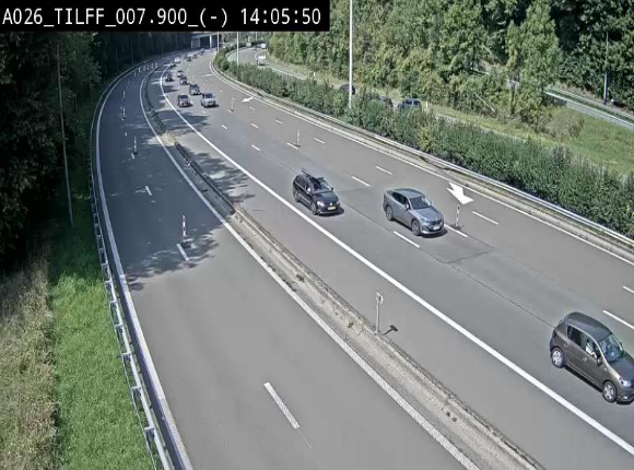 Webcam autoroute A26/E25 à Esneux, en Belgique en direction Luxembourg - BK 7.9