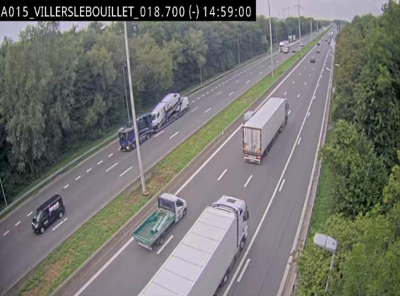 Webcam autoroute Belgique - Villers-le-Bouillet - E42 direction Liège - BK 18.7