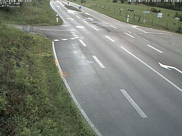 Webcam sur la RD164 à Tilleux. Vue orientée vers Neufchâteau